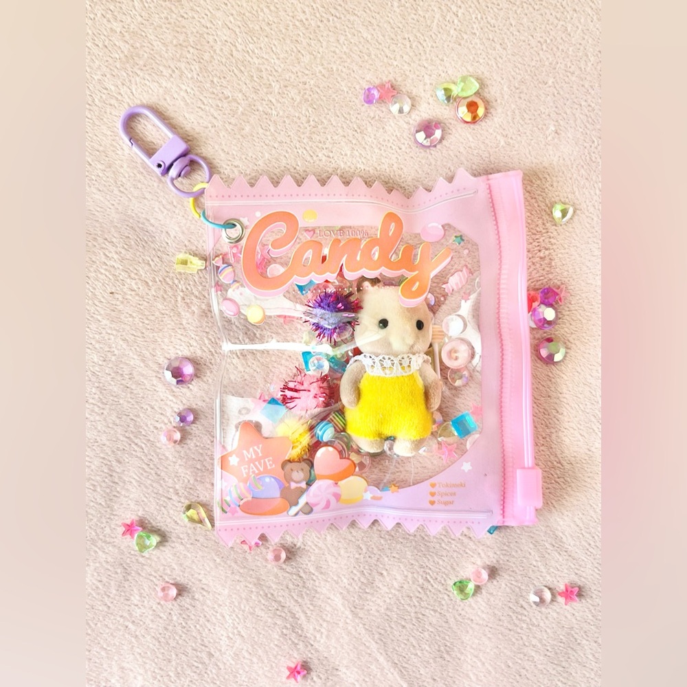 Candy Calico Critters Mini Pouch Keychains - Picture 7 of 7